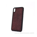 luxury Python Pattern Leather Phone Case Cover